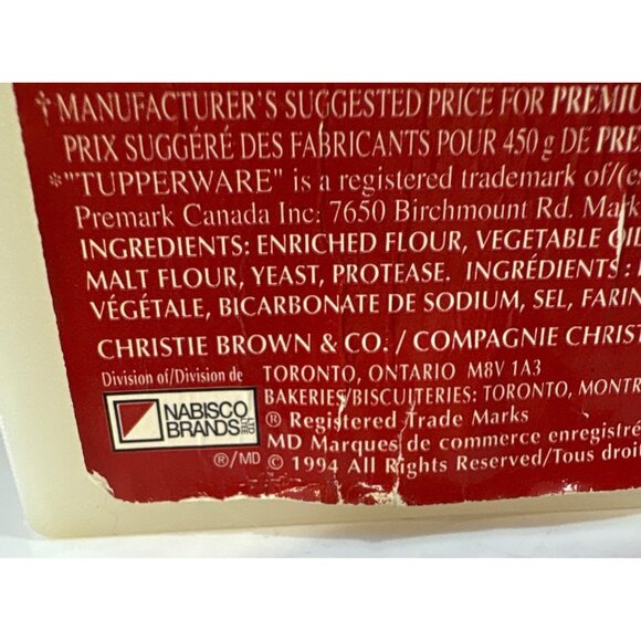 Tupperware Container Premium Plus Crackers Orig Red Label Advertisement Storage - Picture 4 of 11